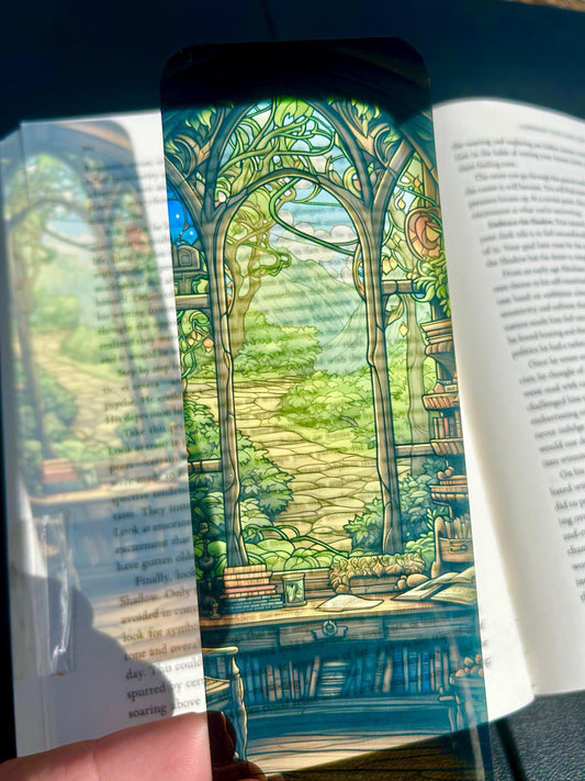 Cozy Shire Library Bookmark