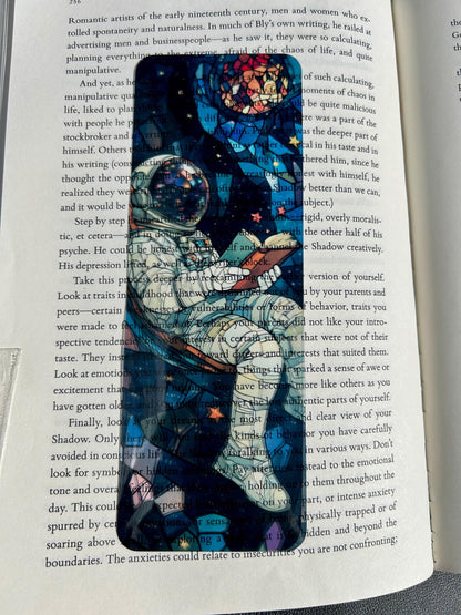 Astronaut Reading Bookmark